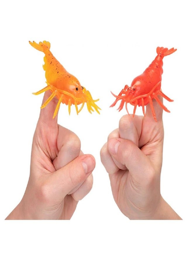 دمى أصابع على شكل روبيان من الفينيل من تصميم آرتشي مكفي - مجموعة من لونين